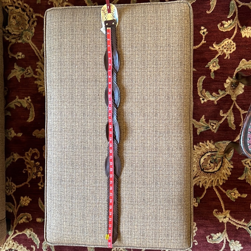 Brighton Brown Belt with Silver and Blue Buckle - Picture 8 of 10